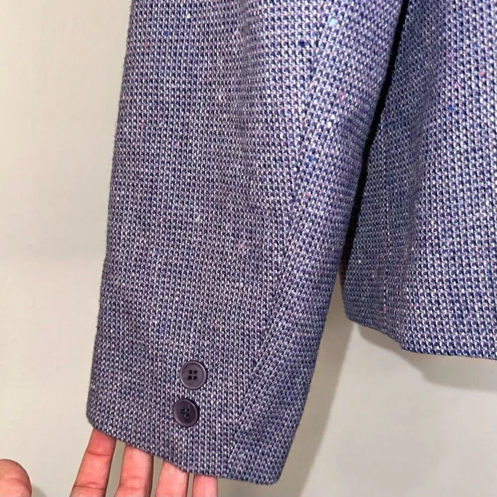 Vintage‎ Pendleton Purple Wool Tweed Blazer Womens Pastel Preppy Career